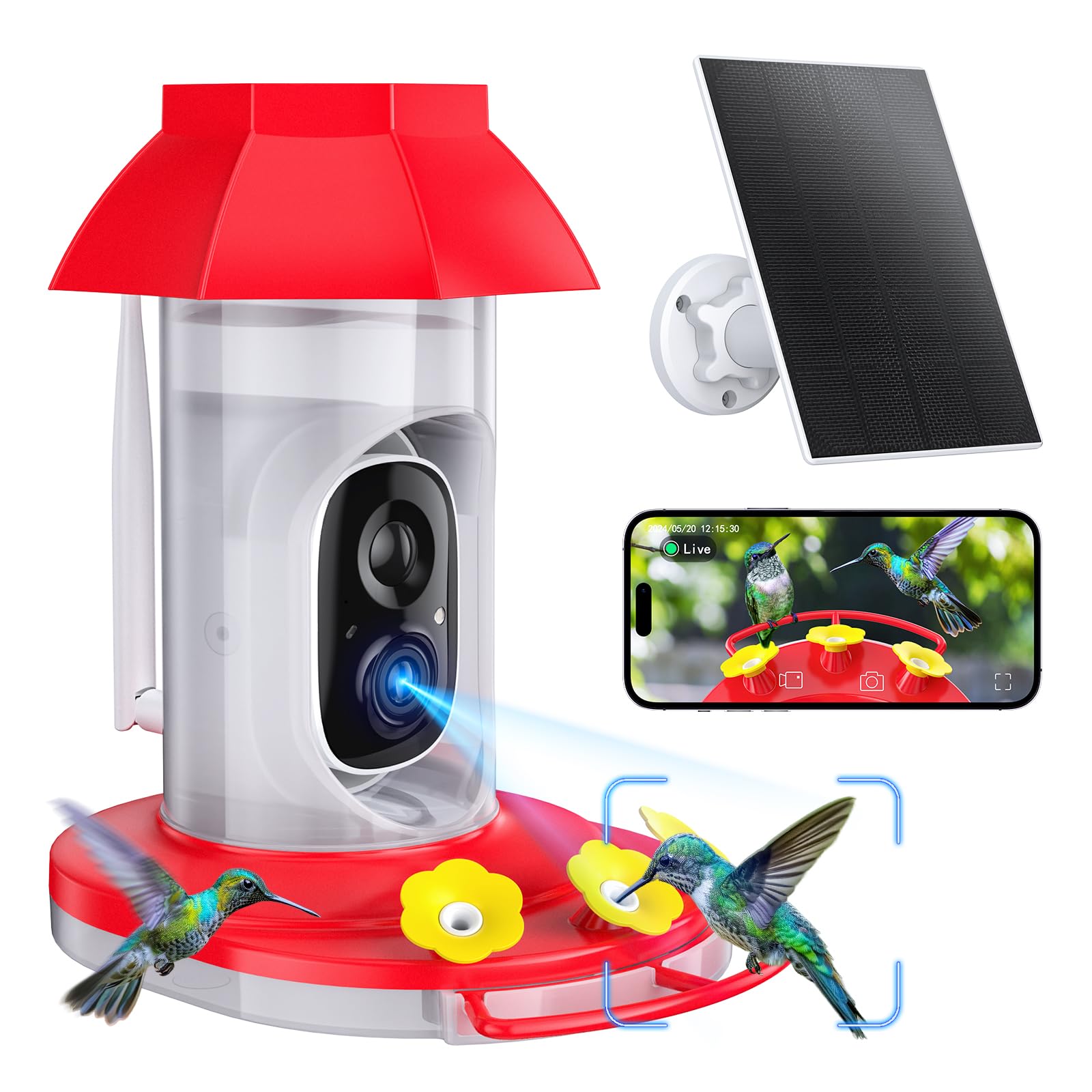 HARYMOR smart hummingbird feeder with camera